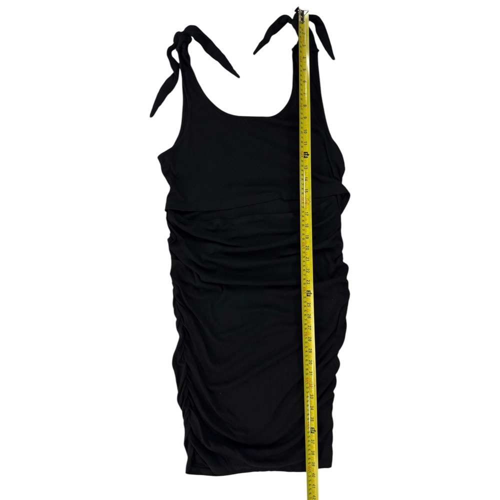 SHEIN Maternity Nursing Ruched Bodycon Dress XL LBD Chic Summer Date Night - Picture 5 of 7